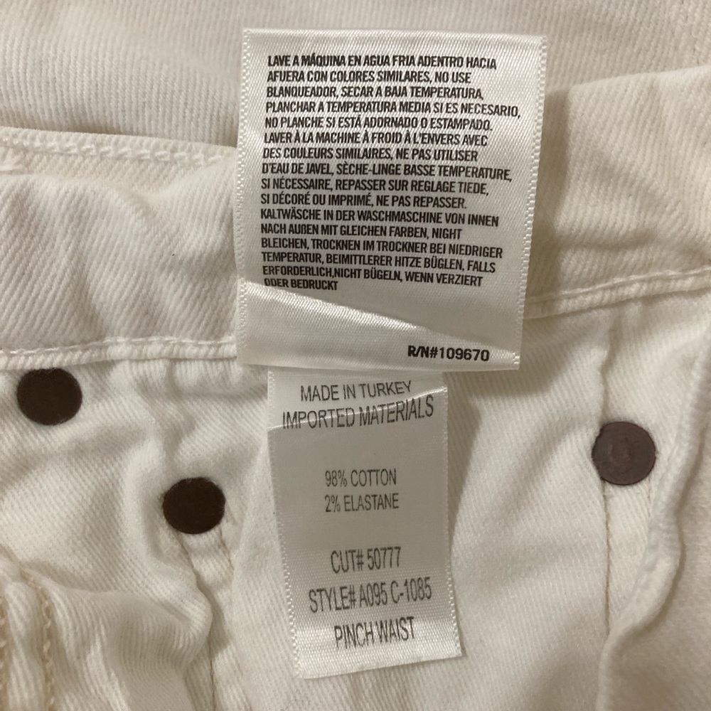 Agolde Los Angeles Women’s Jeans Demin Straight Cream Size 28 - Picture 11 of 16